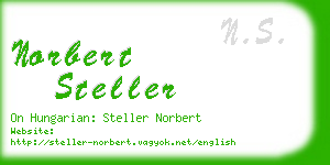 norbert steller business card